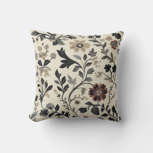 ヴィンテージ植物型枕 クッション (正面)