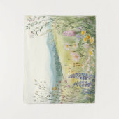 ヴィンテージ植物壁デコール タペストリー (正面)