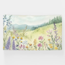 ヴィンテージ植物壁デコール 横断幕