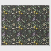 ヴィンテージ植物夜 ラッピングペーパー (フラット)