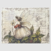 ヴィンテージ植物妖精とアンティークスクリプト 薄葉紙 (正面)