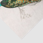 ヴィンテージ植物孔雀ピーコックピーフクロウ 薄葉紙 (詳細)