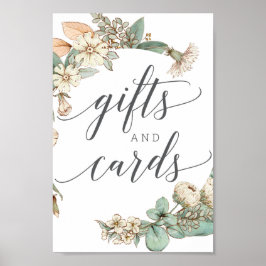 ヴィンテージ植物学のギフトとカードのサイン ポスター