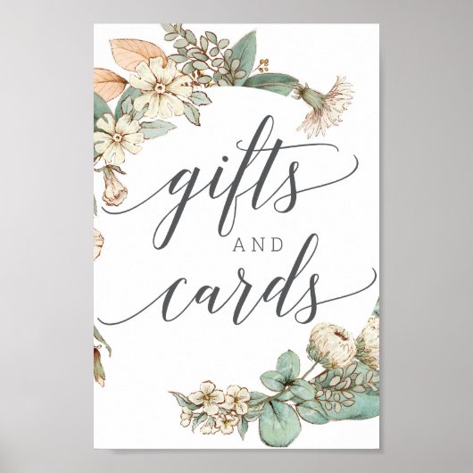 ヴィンテージ植物学のギフトとカードのサイン ポスター (正面)