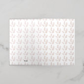 ヴィンテージ植物学イラストレーション-エレガントフローラアート 箔グリーティングカード (外側レイダウン)