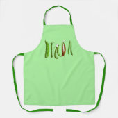 ヴィンテージ植物学イラストレーション、豆とエンドウ エプロン (正面)