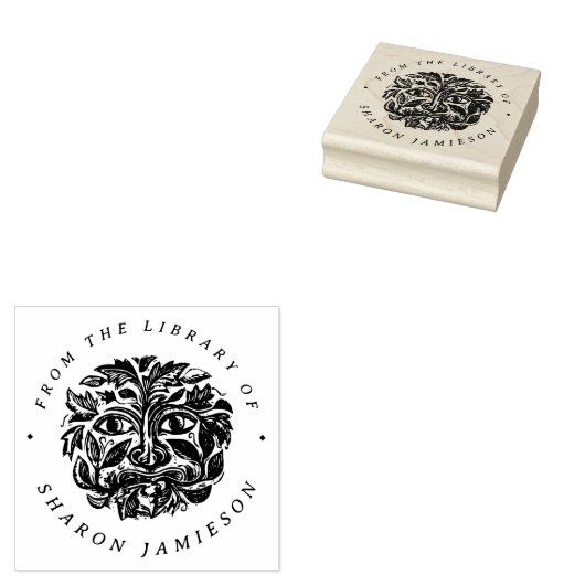 ヴィンテージ植物学カスタム顔 ラバースタンプ (押印)