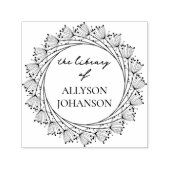 ヴィンテージ植物学名前をカスタムするザライブラリーブック セルフインキングスタンプ (デザイン)