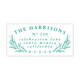 ヴィンテージ植物学名前をカスタムする&差出人住所 セルフインキングスタンプ