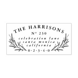 ヴィンテージ植物学名前をカスタムする&差出人住所 ラバースタンプ