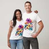 ヴィンテージ植物学柄フルプリントTシャツ Tシャツ (ユニセックス)