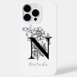 ヴィンテージ植物学風レターNモノグラムネーム Case-Mate iPhone 14 PRO MAXケース