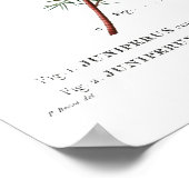 ヴィンテージ植物学「ジュニパー」レッドテポスター ポスター (角)