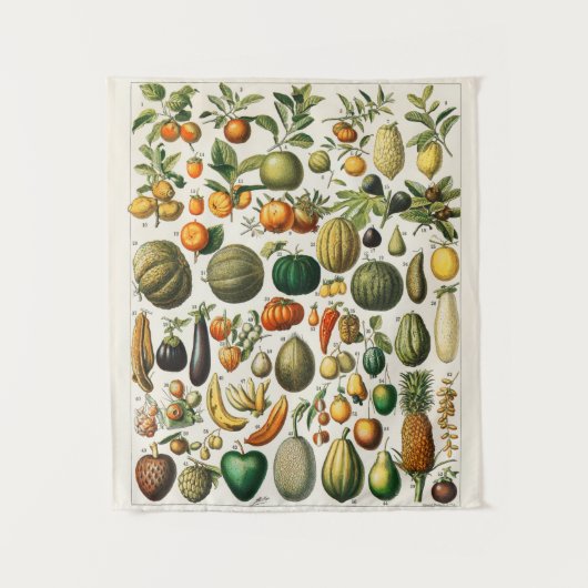 ヴィンテージ植物学 タペストリー (正面)