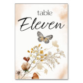 ヴィンテージ植物小フローラ結婚のテーブル番号 テーブルナンバー (正面)