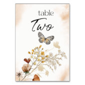 ヴィンテージ植物小フローラ結婚のテーブル番号 テーブルナンバー (裏面)