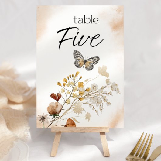 ヴィンテージ植物小フローラ結婚のテーブル番号 テーブルナンバー