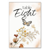 ヴィンテージ植物小フローラ結婚のテーブル番号 テーブルナンバー (正面)