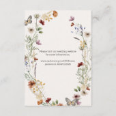 ヴィンテージ植物小フローラ結婚ズ エンクロージャーカード (裏面)