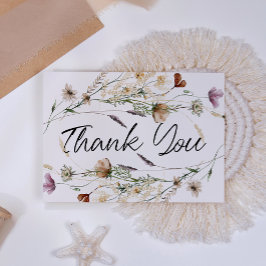 ヴィンテージ植物小フローラ エレガント サンキューカード