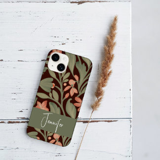 ヴィンテージ植物工芸スタイル iPhone 13 PROケース