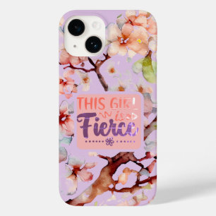 ヴィンテージ植物引用文この女の子は激しい Case-Mate iPhone 14ケース