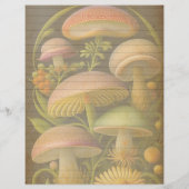 ヴィンテージ植物性きのこスクラップブック紙 (裏面)