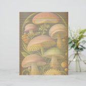 ヴィンテージ植物性きのこスクラップブック紙 (スタンド正面)