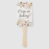 ヴィンテージ植物性の小さなフローラは、ドレスにYesを言う ハンドファン (裏面)