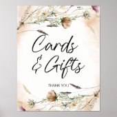 ヴィンテージ植物性の小さなフローラカード&ギフトサイン ポスター (正面)