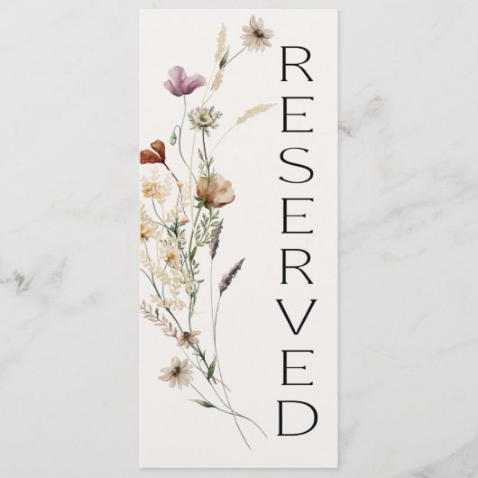 ヴィンテージ植物性の小さなフローラ予約 メニュー (正面)