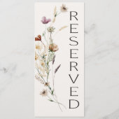 ヴィンテージ植物性の小さなフローラ予約 メニュー (裏面)