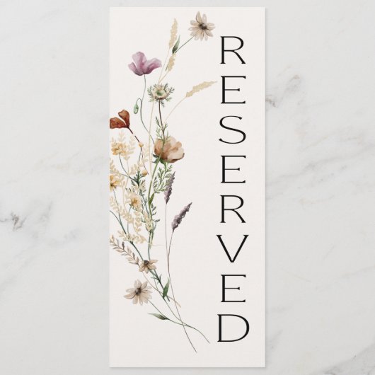 ヴィンテージ植物性の小さなフローラ予約 メニュー (裏面)