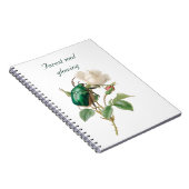 ヴィンテージ植物性の母の庭の花 ノートブック (右側)