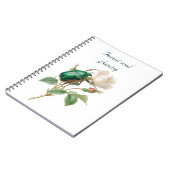 ヴィンテージ植物性の母の庭の花 ノートブック (左側)