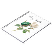 ヴィンテージ植物性の母の庭の花 ノートブック (左側)