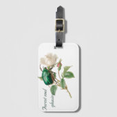 ヴィンテージ植物性の母の庭の花 ラゲッジタグ (正面縦)