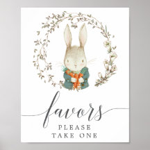 ヴィンテージ植物性の赤ちゃんシャワーの好意サイン