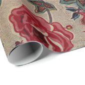 ヴィンテージ植物性アールヌーボーフローラルパターンスクラフト ラッピングペーパー (ロールコーナー)