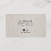 ヴィンテージ植物性イチョウのメイクアップアーティストヘアサロン 名刺 (裏面)