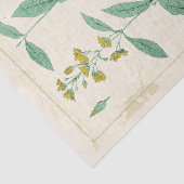 ヴィンテージ植物性イラストレーションイエローワイルドフラワー 薄葉紙 (詳細)