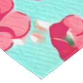 ヴィンテージ植物性オリーブ葉グリーン水色 テーブルクロス (アングル)