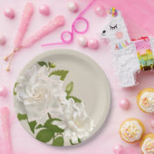 ヴィンテージ植物性ガーデニアフローラ ペーパープレート (パーティー)