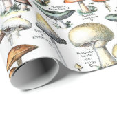 ヴィンテージ植物性キノコ包み紙 ラッピングペーパー (ロールコーナー)