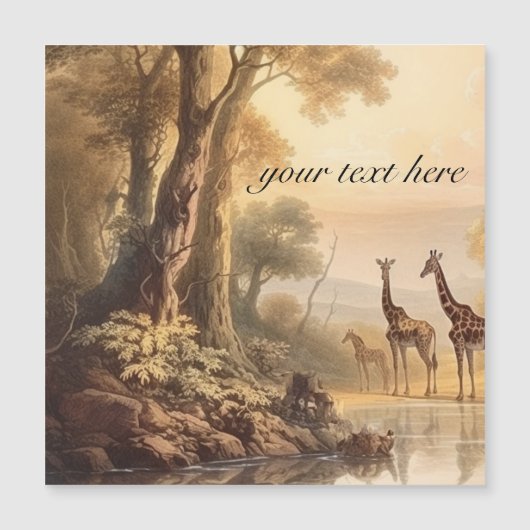 ヴィンテージ植物性キリン、カスタマイズ可能 (正面)