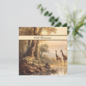 ヴィンテージ植物性キリン、カスタマイズ可能 (スタンド正面)