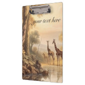 ヴィンテージ植物性キリン、カスタマイズ可能 クリップボード (左)