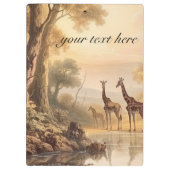 ヴィンテージ植物性キリン、カスタマイズ可能 クリップボード (裏面)