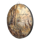 ヴィンテージ植物性キリン、カスタマイズ可能 ダーツボード (正面右)