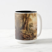 ヴィンテージ植物性キリン、カスタマイズ可能 ツートーンマグカップ (正面右)